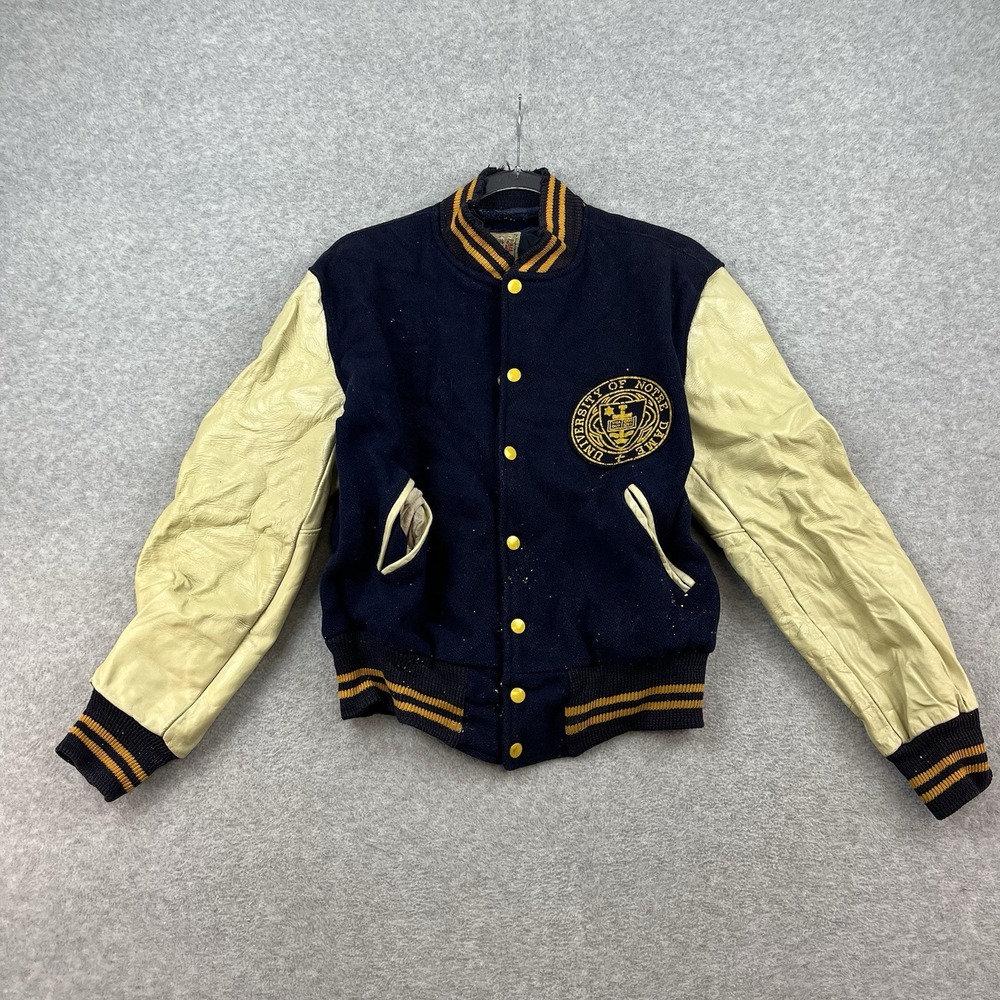 1950s 50s‎ Vintage Notre Dame Jacket Varsity Timberlane Brill Bros Irish Wool M